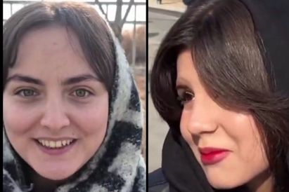 ببینید/ کل کل جالب دختران هوادار استقلال و پرسپولیس پیش از آغاز دربی در اراک